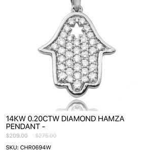 Johnny Dang & Co diamond silver hamza pendant